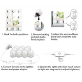 LED Vanity Mirror Lighting Kit - 45-Degree Angle