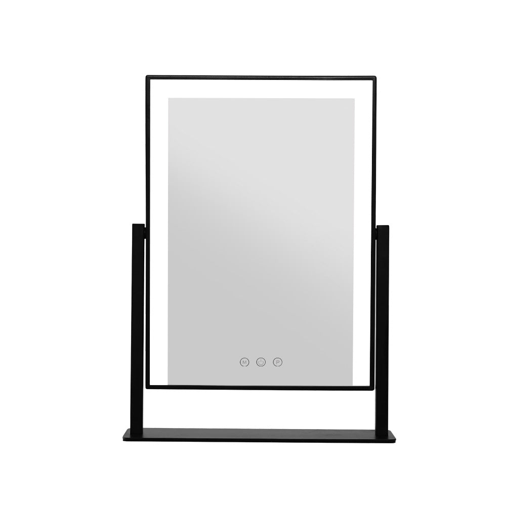 Hollywood Glam LED Vanity Makeup Mirror with Touch Control - Black Tabletop Design