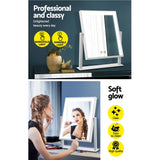 Illuminated Hollywood Style Vanity Makeup Mirror with Adjustable LED Lighting - Top-Down View