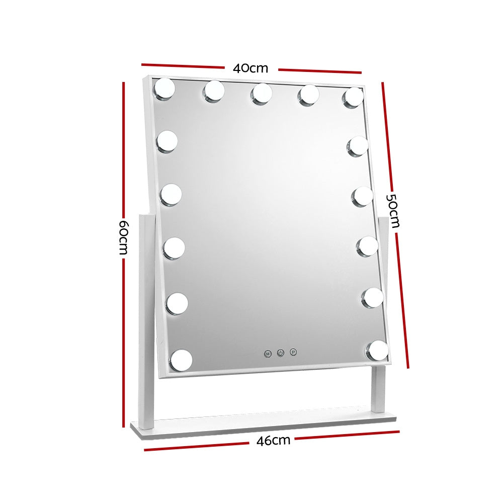 GlamourGlow 15-Bulb Dimmable Hollywood Style Makeup Mirror