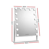 GlamourGlow 15-Bulb Dimmable Hollywood Style Makeup Mirror - Front View