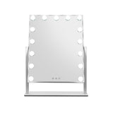GlamourGlow 15-Bulb Dimmable Hollywood Style Makeup Mirror - Side View