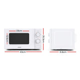 Comfee 20L 700W Countertop Microwave Oven - Stylish White Kitchen Cooker with Multi-Stage Cooking and Quick Defrost - Side View