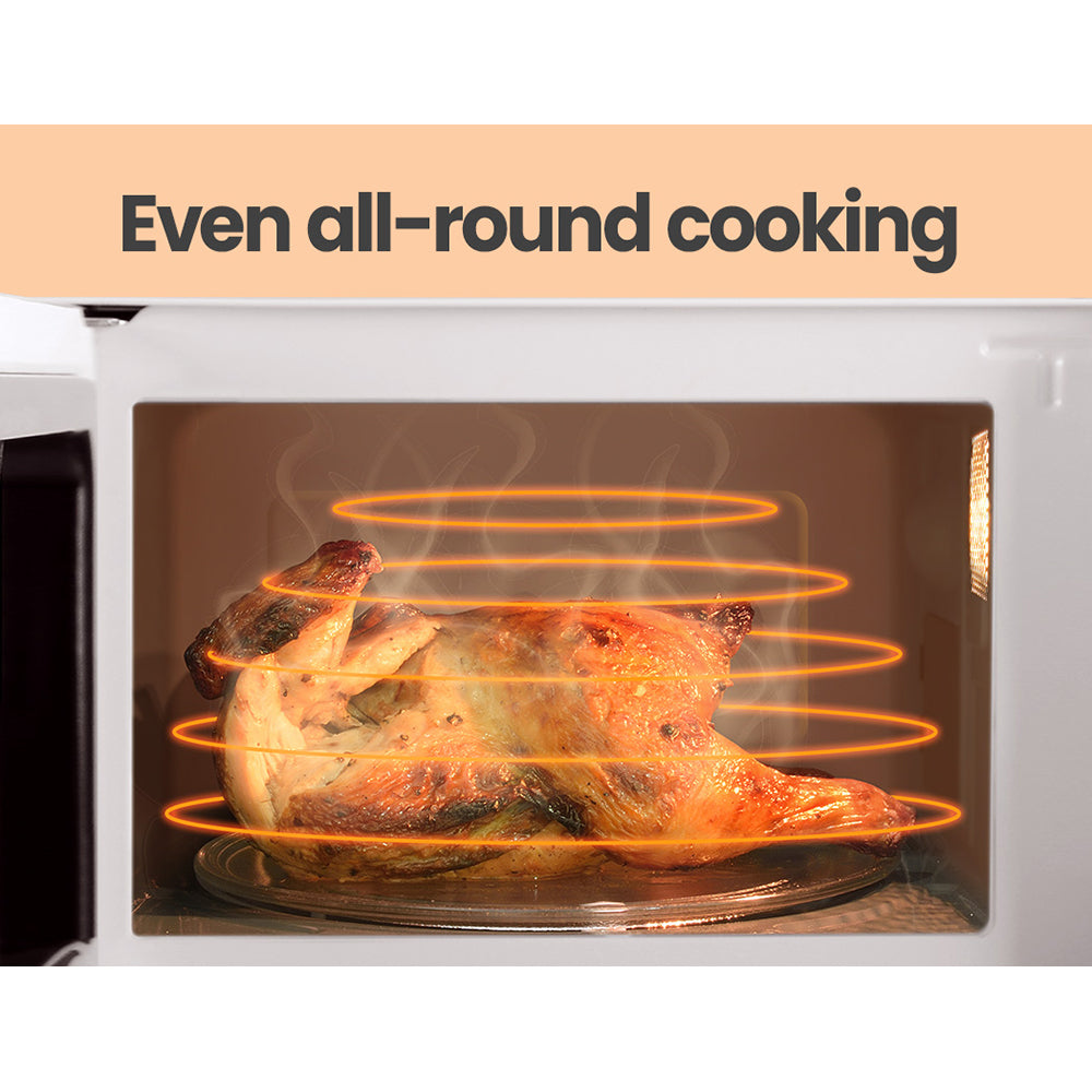 Comfee 20L 700W Countertop Microwave Oven - Stylish White Kitchen Cooker with Multi-Stage Cooking and Quick Defrost