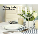 Retro White Round Dining Table for 4 - 60cm Cafe Kitchen Timber MDF - Low Angle