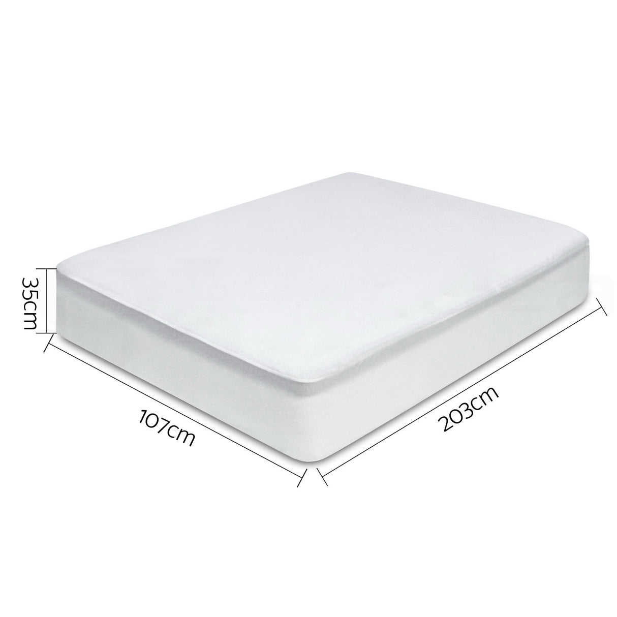 Giselle Bedding King Single Waterproof Bamboo Mattress Cover for Ultimate Mattress Protection