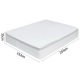 Queen Size Bamboo Mattress Protector - Waterproof and Hypoallergenic by Giselle Bedding - Front View