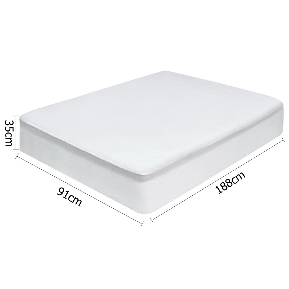 Eco-Friendly Bamboo Waterproof Mattress Protector for Single Beds