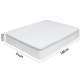 Eco-Friendly Bamboo Waterproof Mattress Protector for Single Beds - Front View