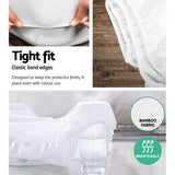 Eco-Friendly Bamboo Waterproof Mattress Protector for Single Beds - 45-Degree Angle