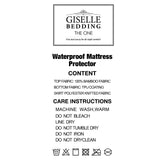 Eco-Friendly Bamboo Waterproof Mattress Protector for Single Beds - Rear View