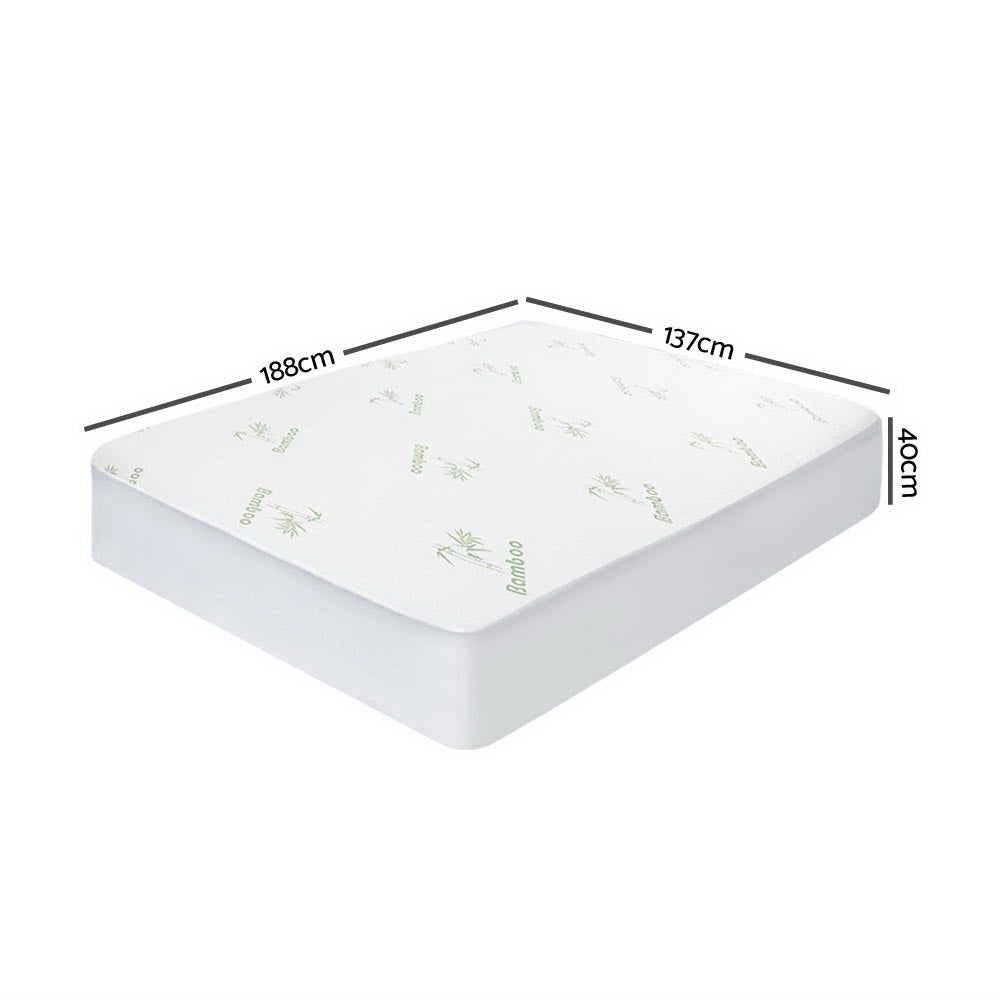 Giselle Bedding Double Bamboo Mattress Protector with Waterproof PU Coating