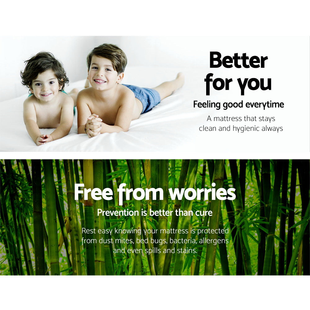 Giselle Bedding King Size Bamboo Mattress Protector for Ultimate Comfort and Protection