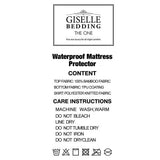 Giselle Bedding King Size Bamboo Mattress Protector for Ultimate Comfort and Protection - Rear View