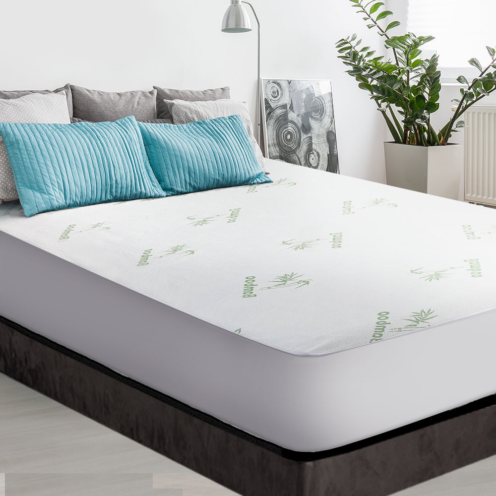 Giselle Bedding Bamboo Fabric Single Mattress Protector with Waterproof Coating