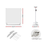 Devanti 450W Slimline Metal Panel Heater - Portable Wall-Mountable Solution for Caravans and Small Spaces - Top-Down View