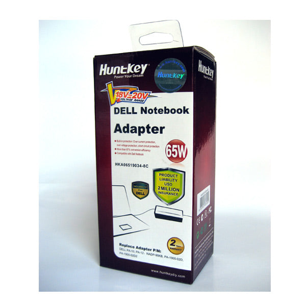Huntkey 65W Dell Laptop Charger with Built-in Protection