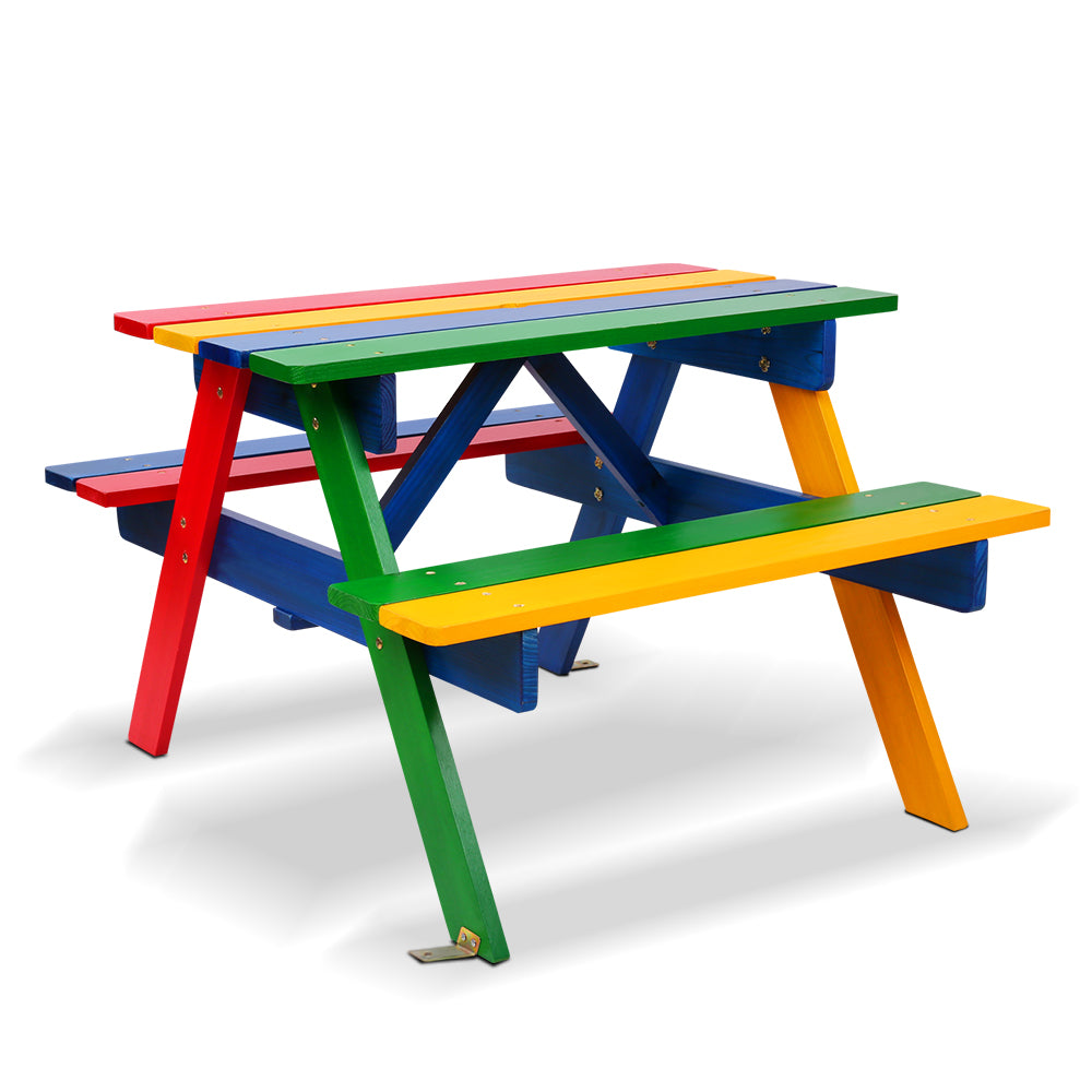 Vibrant Keezi Kids Outdoor Picnic Table and Bench Set