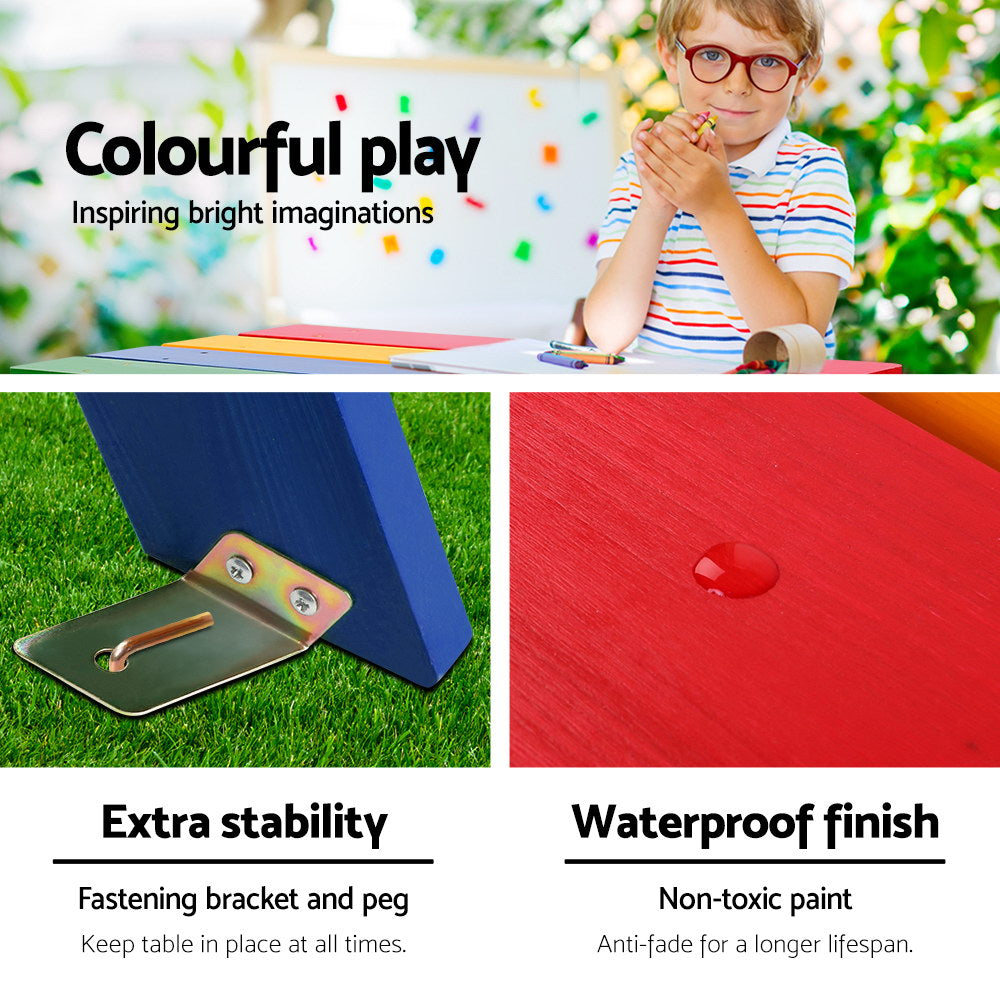 Vibrant Keezi Kids Outdoor Picnic Table and Bench Set