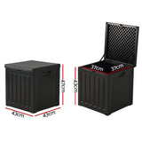 Gardeon 80L Weatherproof Garden Storage Bench - Multi-Purpose Tool & Toy Organizer - Front View