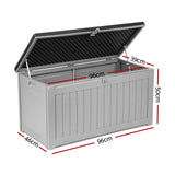 Gardeon Multifuntional Outdoor Storage Bench with 190L Capacity - Front View