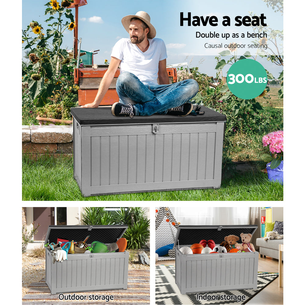 Gardeon Multifuntional Outdoor Storage Bench with 190L Capacity