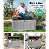 Gardeon Multifuntional Outdoor Storage Bench with 190L Capacity - 45-Degree Angle