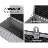 Gardeon Multifuntional Outdoor Storage Bench with 190L Capacity - Rear View