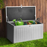 Gardeon Multifuntional Outdoor Storage Bench with 190L Capacity - Low Angle