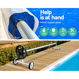 Aquabuddy Pool Cover Roller 4m Adjustable Swimming Pool Solar Blanket Reel - Top-Down View