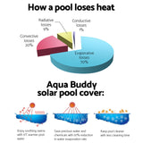 Aquabuddy Pool Cover Roller 4m Adjustable Swimming Pool Solar Blanket Reel - 45-Degree Angle