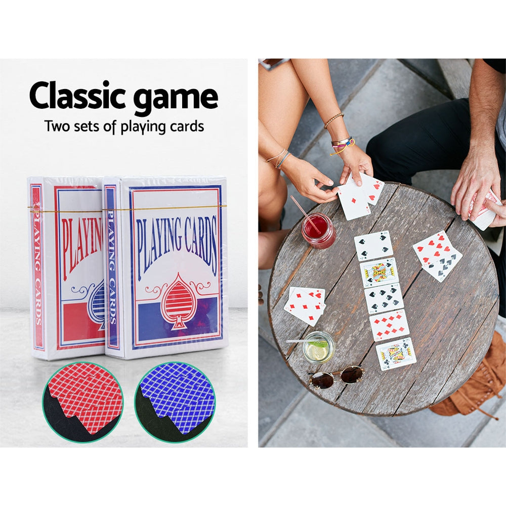 Deluxe 500-Piece Poker Chip Set with Cards, Dice, and Lockable Aluminum Case for Texas Hold'em Casino Games