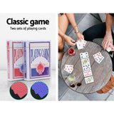 Deluxe 500-Piece Poker Chip Set with Cards, Dice, and Lockable Aluminum Case for Texas Hold'em Casino Games - 45-Degree Angle