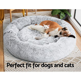Charcoal Extra Large i.Pet Dog and Cat Bed - 110cm Comfort Haven - Low Angle