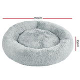 i.Pet Extra Large Light Grey Pet Bed for Dogs and Cats - 110cm Comfort Zone - Side View