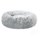 Calming Cave Pet Bed for Dogs and Cats - Medium 75cm Charcoal, Washable & Comfy Design - Front View