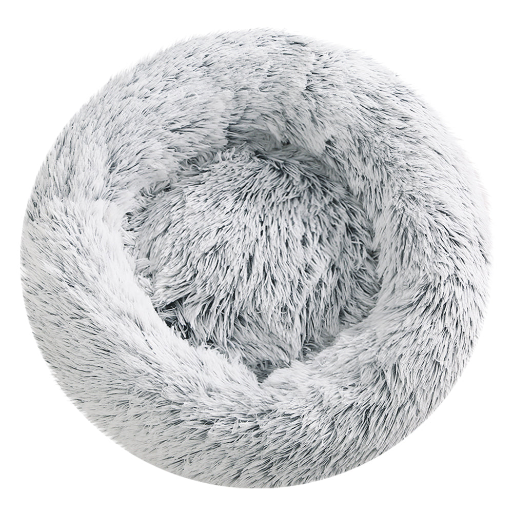 Calming Cave Pet Bed for Dogs and Cats - Medium 75cm Charcoal, Washable & Comfy Design