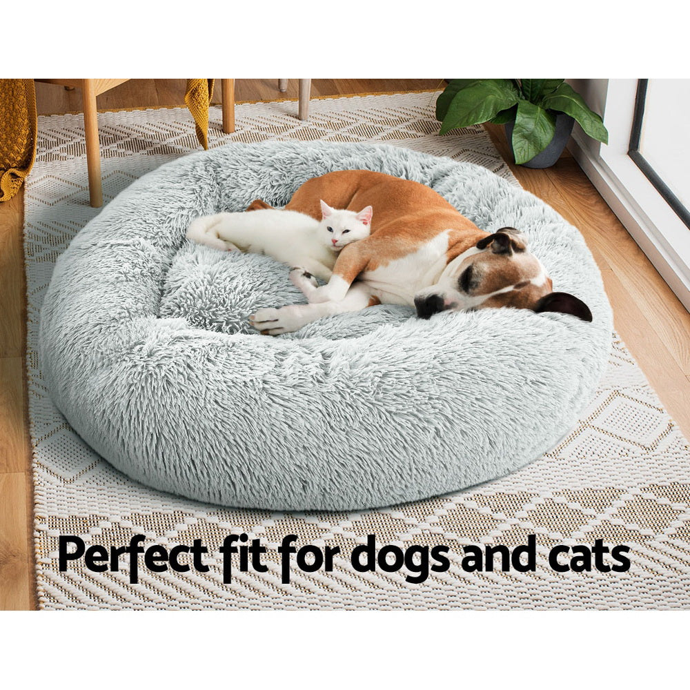 Light Grey Large i.Pet Pet Bed for Dogs and Cats - 90cm Comfort Design
