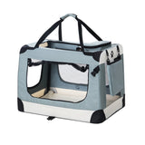 i.Pet Pet Carrier Soft Crate Dog Cat Travel 70x52CM Portable Foldable Car Large - Front View
