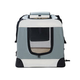 i.Pet Pet Carrier Soft Crate Dog Cat Travel 70x52CM Portable Foldable Car Large - 45-Degree Angle