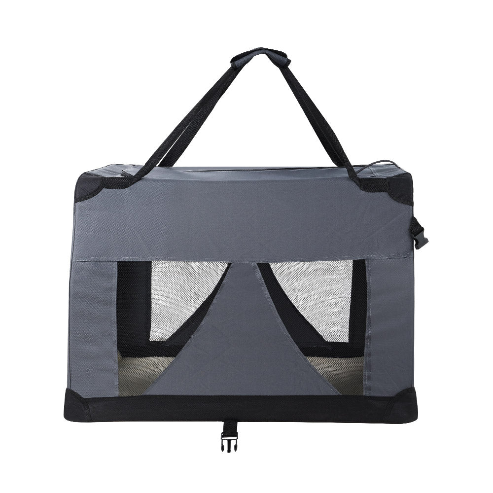 i.Pet Portable Soft Crate for Dogs and Cats - Foldable Travel Carrier with Mesh Windows