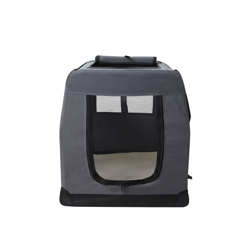 i.Pet Portable Soft Crate for Dogs and Cats - Foldable Travel Carrier with Mesh Windows