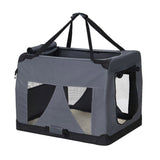i.Pet Pet Carrier Soft Crate Dog Cat Travel 82x58CM Portable Foldable Car XL - Front View