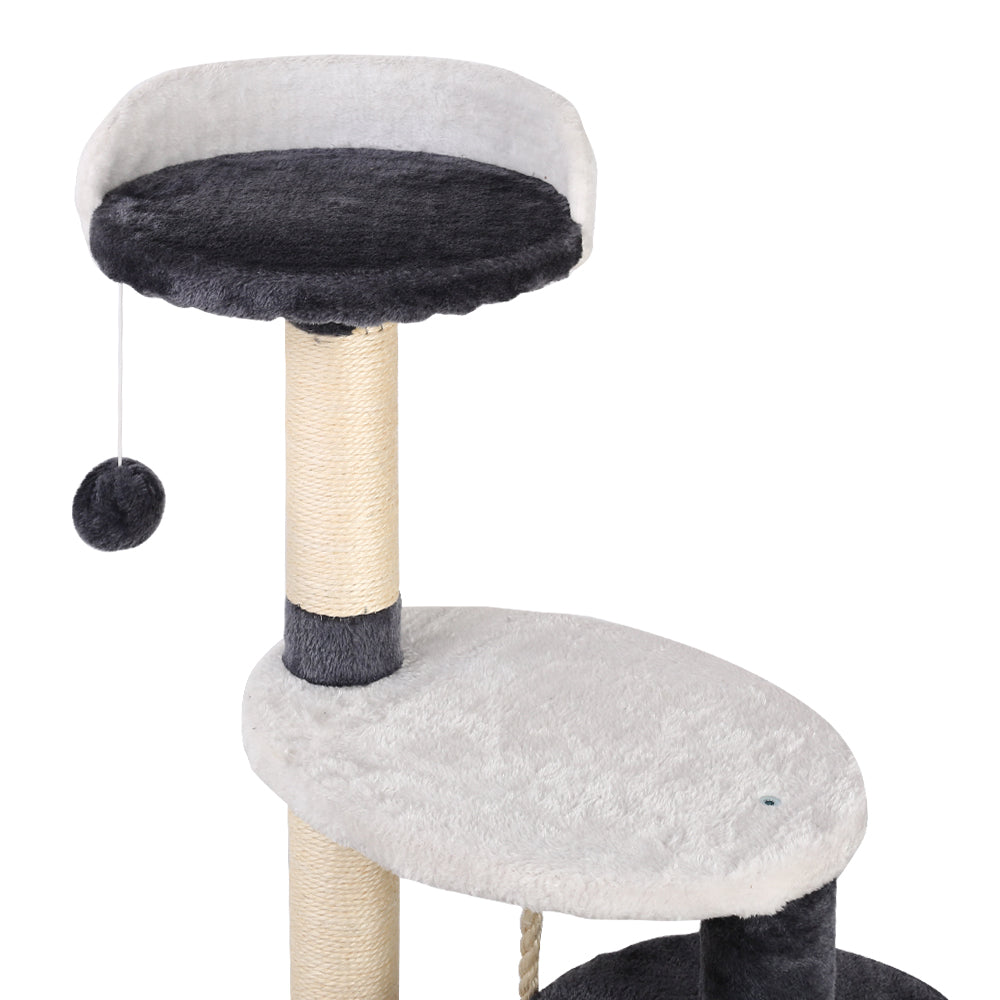 Deluxe 112cm Multi-Level Cat Tree with Scratching Posts, Condo and Plush Perches