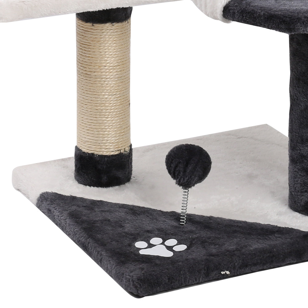 Deluxe 112cm Multi-Level Cat Tree with Scratching Posts, Condo and Plush Perches
