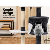 Deluxe 112cm Multi-Level Cat Tree with Scratching Posts, Condo and Plush Perches - Extra Image