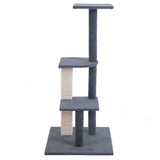 Feline Paradise 124cm Cat Tree with Scratching Posts and Cozy Condos for Play and Relaxation - Top-Down View
