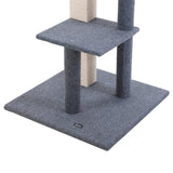 Feline Paradise 124cm Cat Tree with Scratching Posts and Cozy Condos for Play and Relaxation - Low Angle