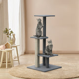 Feline Paradise 124cm Cat Tree with Scratching Posts and Cozy Condos for Play and Relaxation