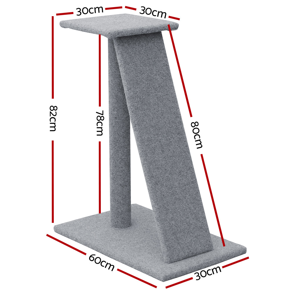 Deluxe 82cm Cat Tree Tower with Scratching Post, Slide, and Cozy Condo